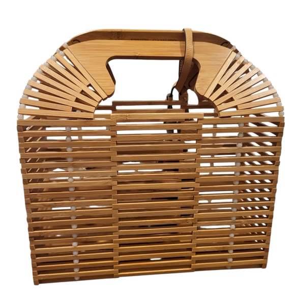 Vince Camuto Bayne Rainbow Tasseled Bamboo Clutch Handbag - Picture 2 of 8